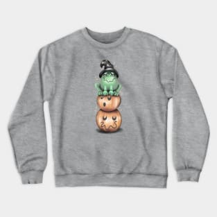 Halloween pumpkin stack Crewneck Sweatshirt